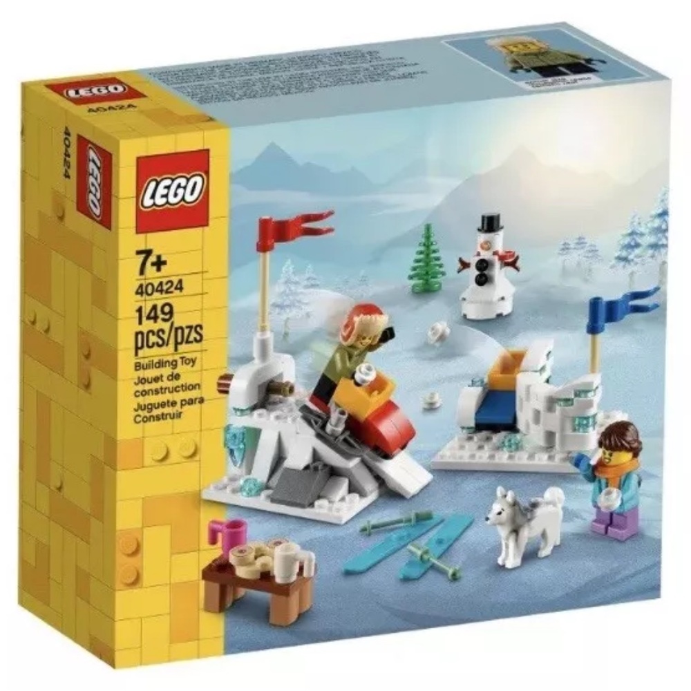 New LEGO 40424 Winter Snowball Fight Christmas  Snowman Tree Husky Sled 149pcs